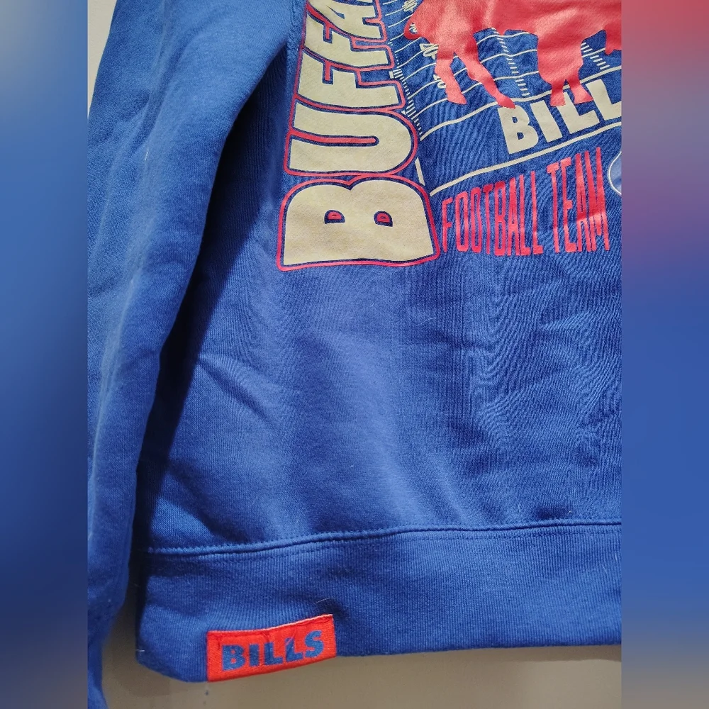 NFL Buffalo Bills Blue and Red Crewneck Sweatshirt - Picture 3 of 5